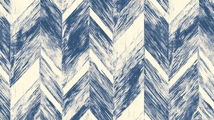 蓝白锯齿纹手绘风图案