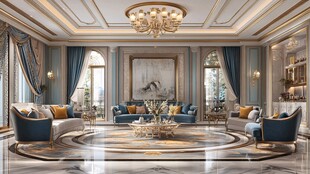 豪华欧式风客厅室内设计