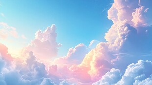梦幻天空中的绚丽云朵