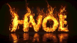 火焰组成的独特字母图案