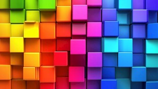 彩色方块立体背景图案