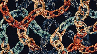 多彩链条交织图案设计