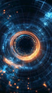 科技感宇宙能量漩涡图景