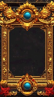 华丽金色宝石装饰画框