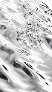 水中冰块纹理特写