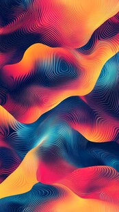 绚丽动感波浪抽象艺术图案