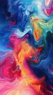 梦幻绚丽流体艺术图案