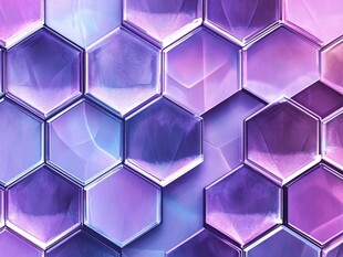 梦幻紫色六边形几何背景