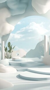 梦幻云端户外空间场景