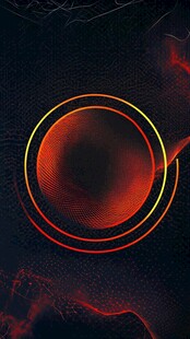 炫彩红黑渐变科技感圆环