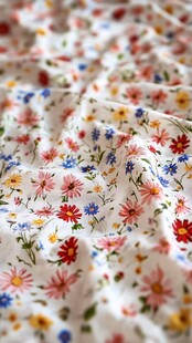 小碎花棉布纹理特写