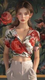 花漾上衣少女时尚写真