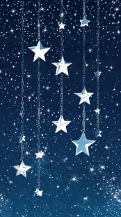 梦幻星空星星垂挂画面