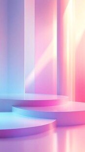 梦幻渐变光影产品展示台