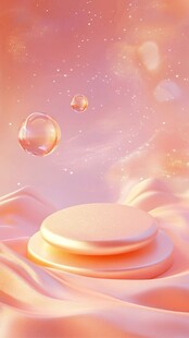 梦幻粉调产品展示台背景