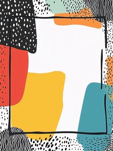 抽象几何边框背景图