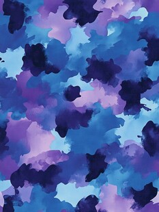 蓝紫水彩风抽象图案纹理