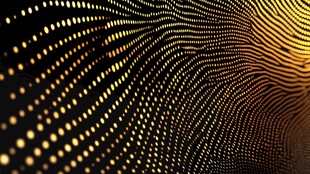 金色粒子流动动态背景图