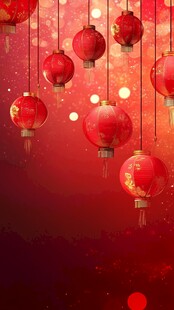 喜庆红灯笼 营造节日氛围