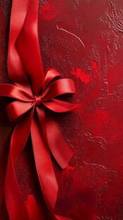 红色缎带蝴蝶结精致背景