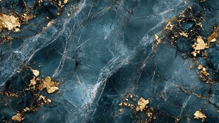 蓝金大理石纹理精美画面