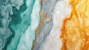 三色流体艺术纹理画面