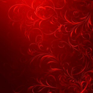 红色梦幻花纹背景图