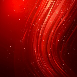 红色动感波纹星光背景图