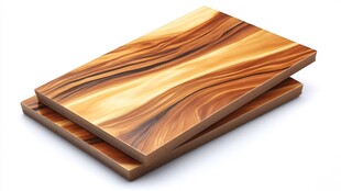 两块精美木纹板材