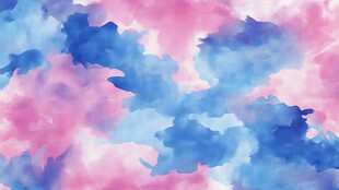 梦幻水彩云朵背景图案