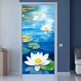 梦幻水莲花玄关装饰画