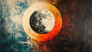 抽象艺术中的月亮意象