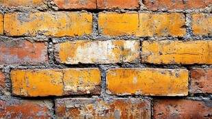 复古斑驳的黄红砖墙纹理