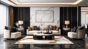 现代轻奢风客厅优雅格调