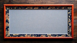 中式花纹边框托盘展示图