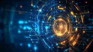 科技感未来感的数字电路图案