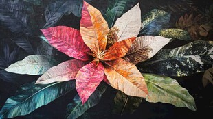 多彩秋叶艺术拼图