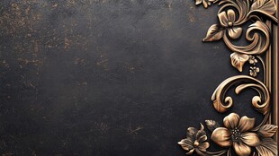 复古黑金花纹装饰背景图