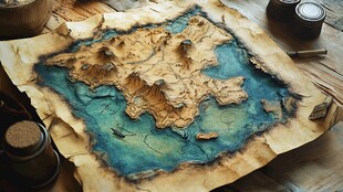 复古奇幻世界地图