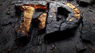 黑金质感破损字母特效