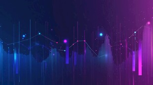 炫彩科技风数据波动背景图