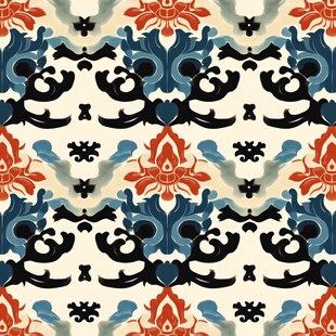 中式复古花纹无缝图案