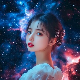 星空下的梦幻少女