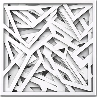 立体几何线条抽象艺术图案