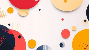 几何圆形抽象艺术背景图