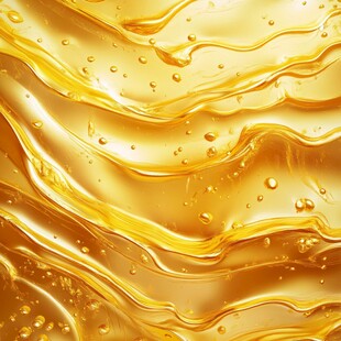 金色流动液体纹理背景图