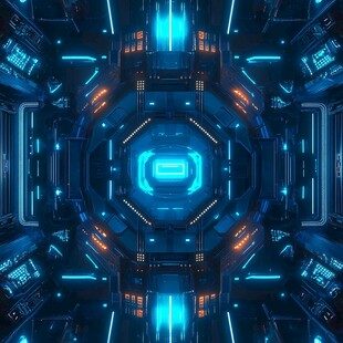 未来感科技空间内部景观