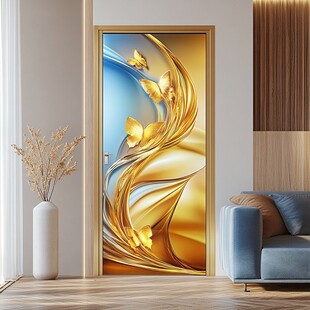 梦幻金蝶艺术玻璃门