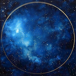 梦幻星空圆环背景图