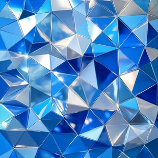 蓝色多边形几何纹理背景